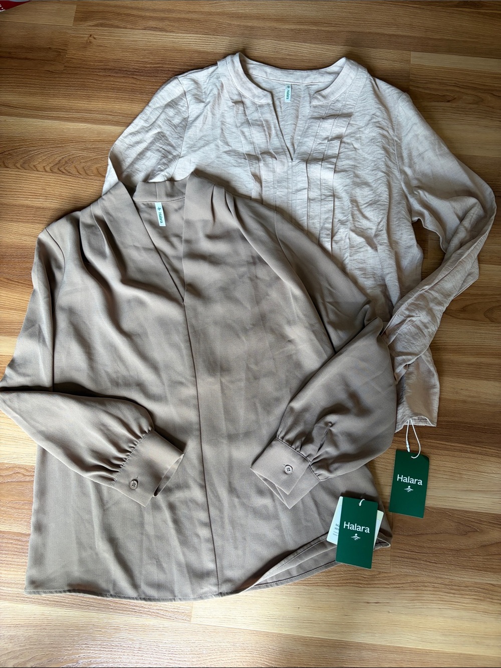 Bundle 2 NWT Halara V Neck Long Sleeve Work Blouses